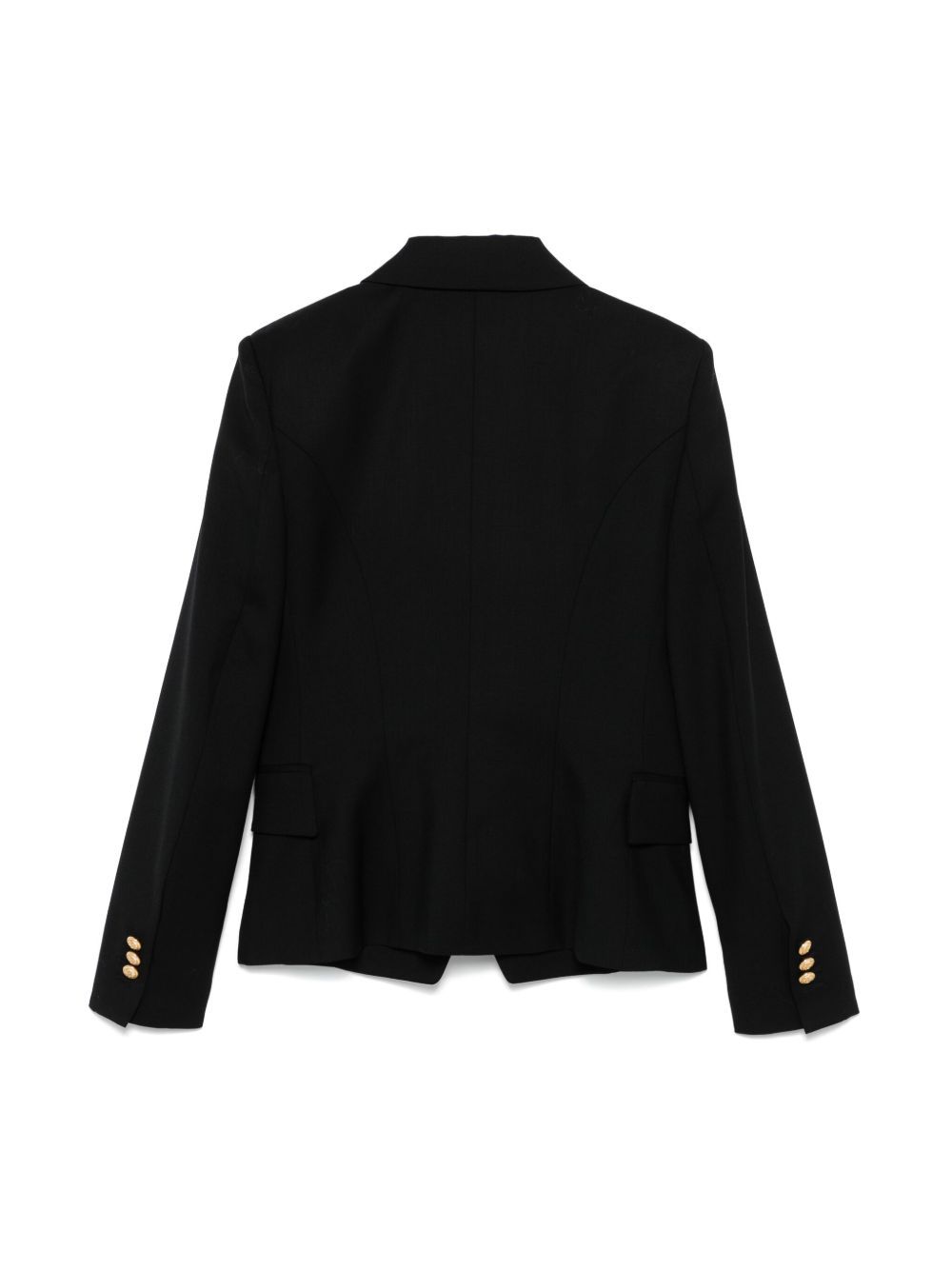 Balmain Logo Embossed-buttons Blazer In Black