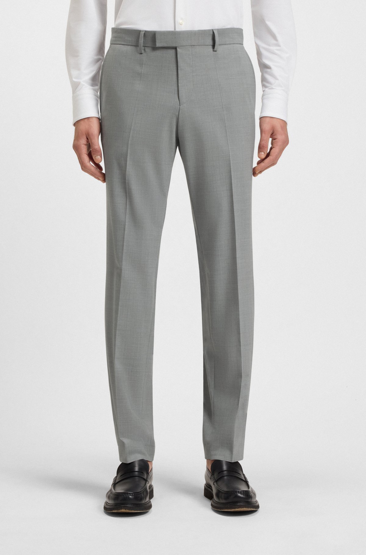 Hugo Boss Wool Suit In Gray