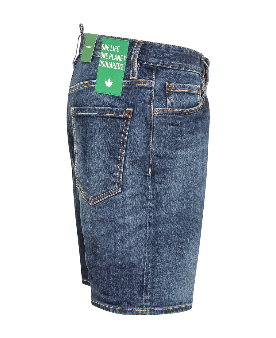 Dsquared2 Logo-patch Denim Short In Black