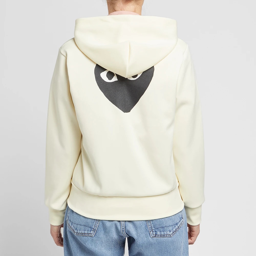 Shop Comme Des Garçons Play Classic Heart-shaped Jacket In White