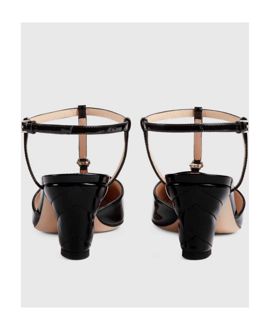 Gucci Double G Slingback Pumps In Black