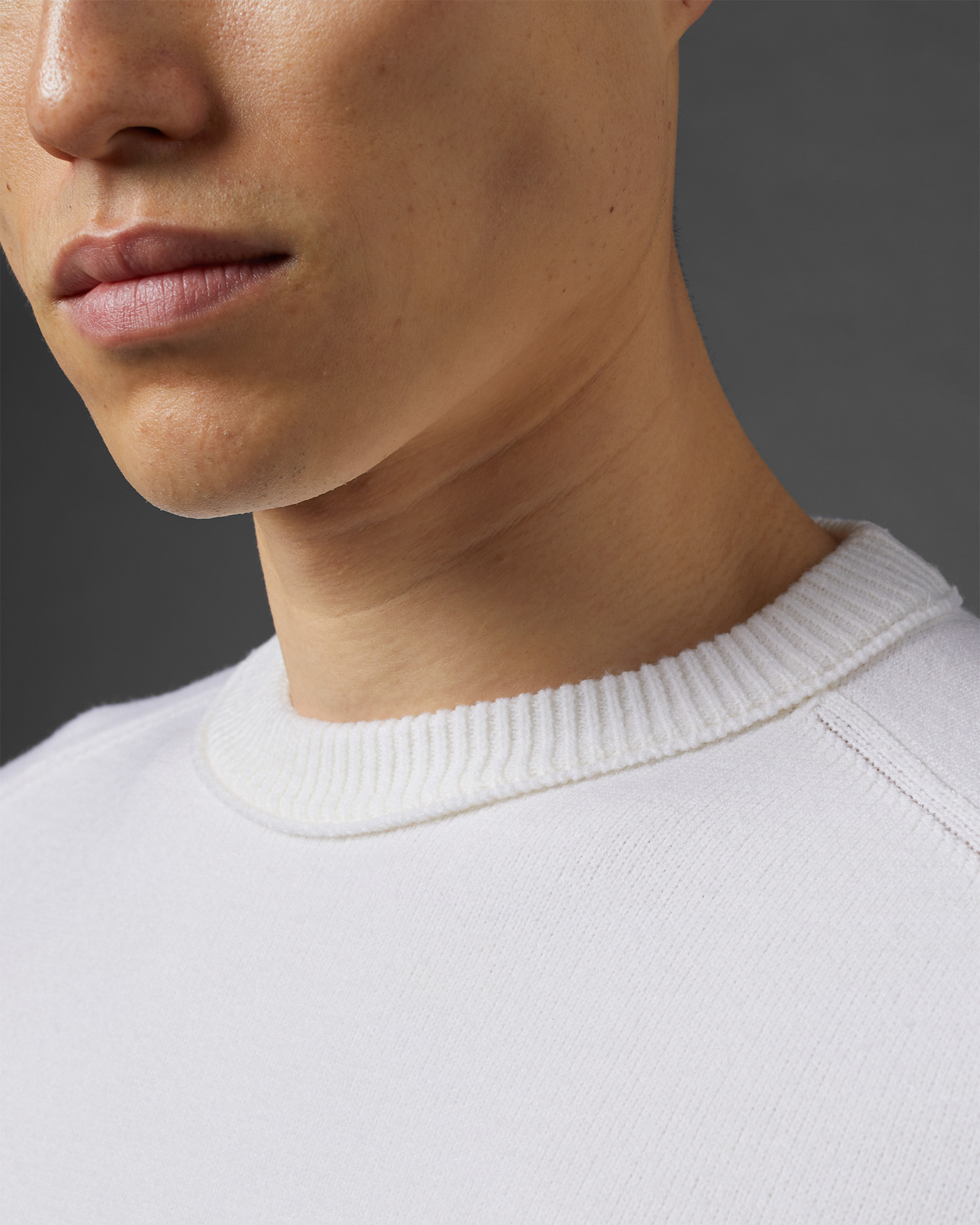 Shop C.p. Company Crew-neck Wool-blend Jumper In White