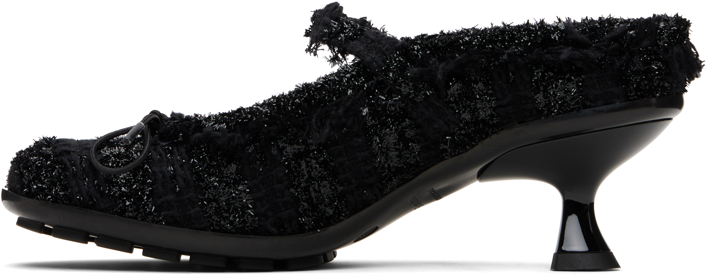 Simone Rocha Black Grip Mule Heels In Black