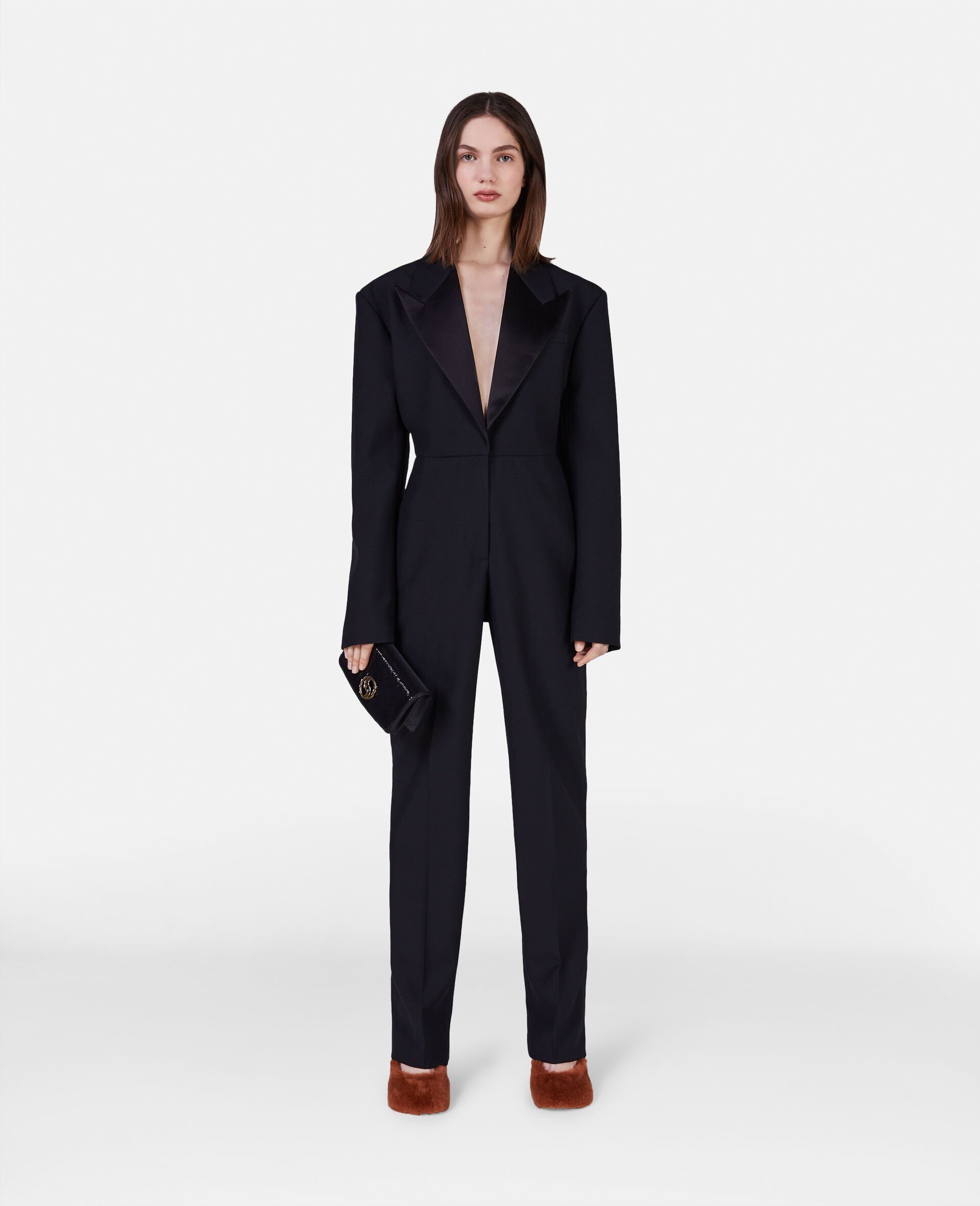 Stella Mccartney Tailored Wool Jumpsuit In Black