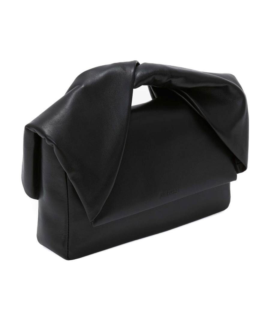 Jw Anderson Nano Twister Chain-linked Crossbody Bag In Black