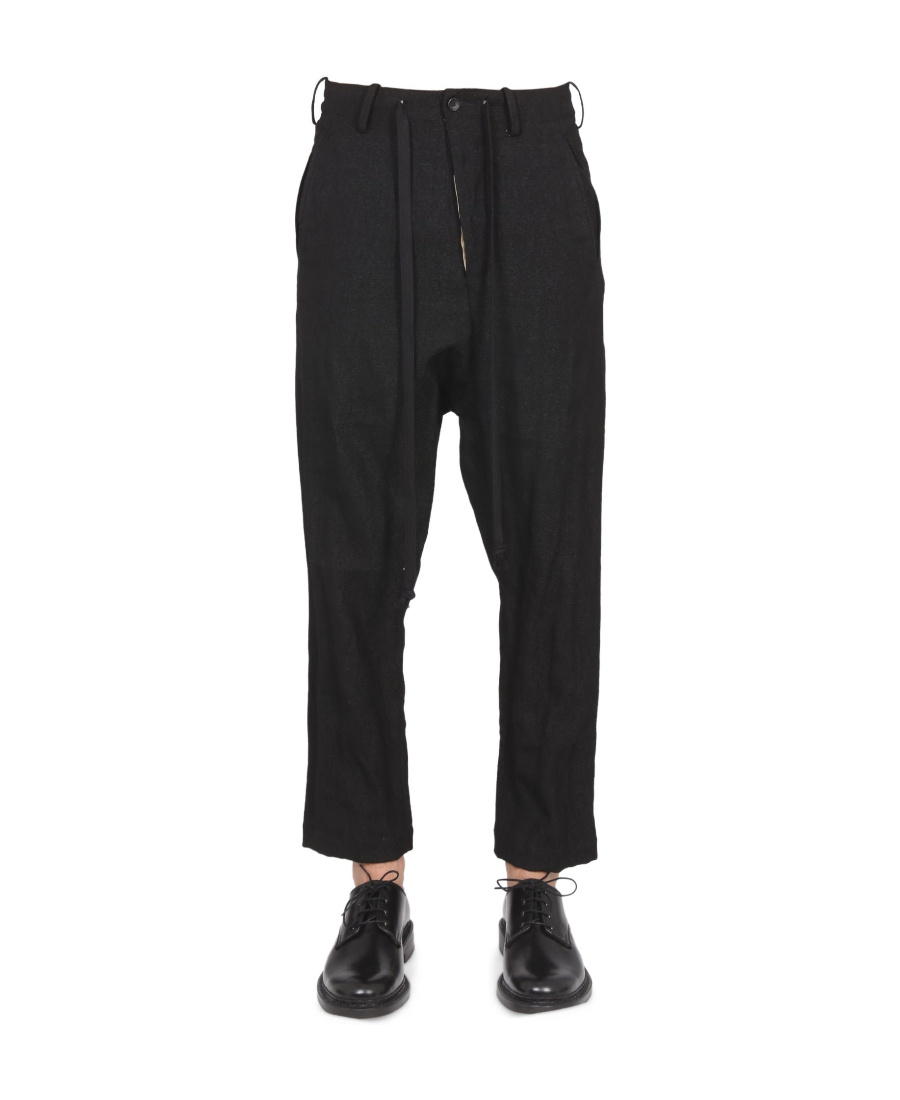 UMA WANG UMA WANG DROP CROTCH DRAWSTRING TROUSERS