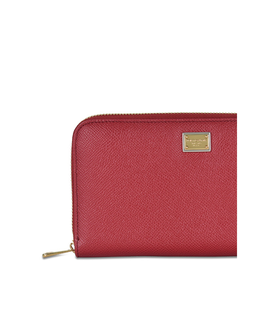 Dolce & Gabbana Logo Details Wallet In Red