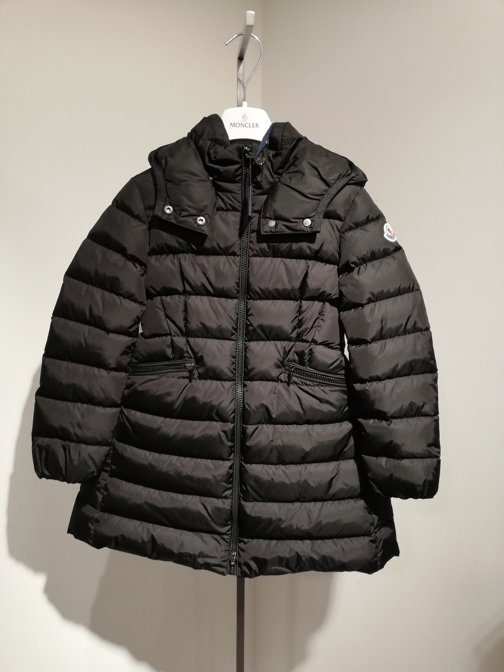 Moncler Classic Padded Coat In Black