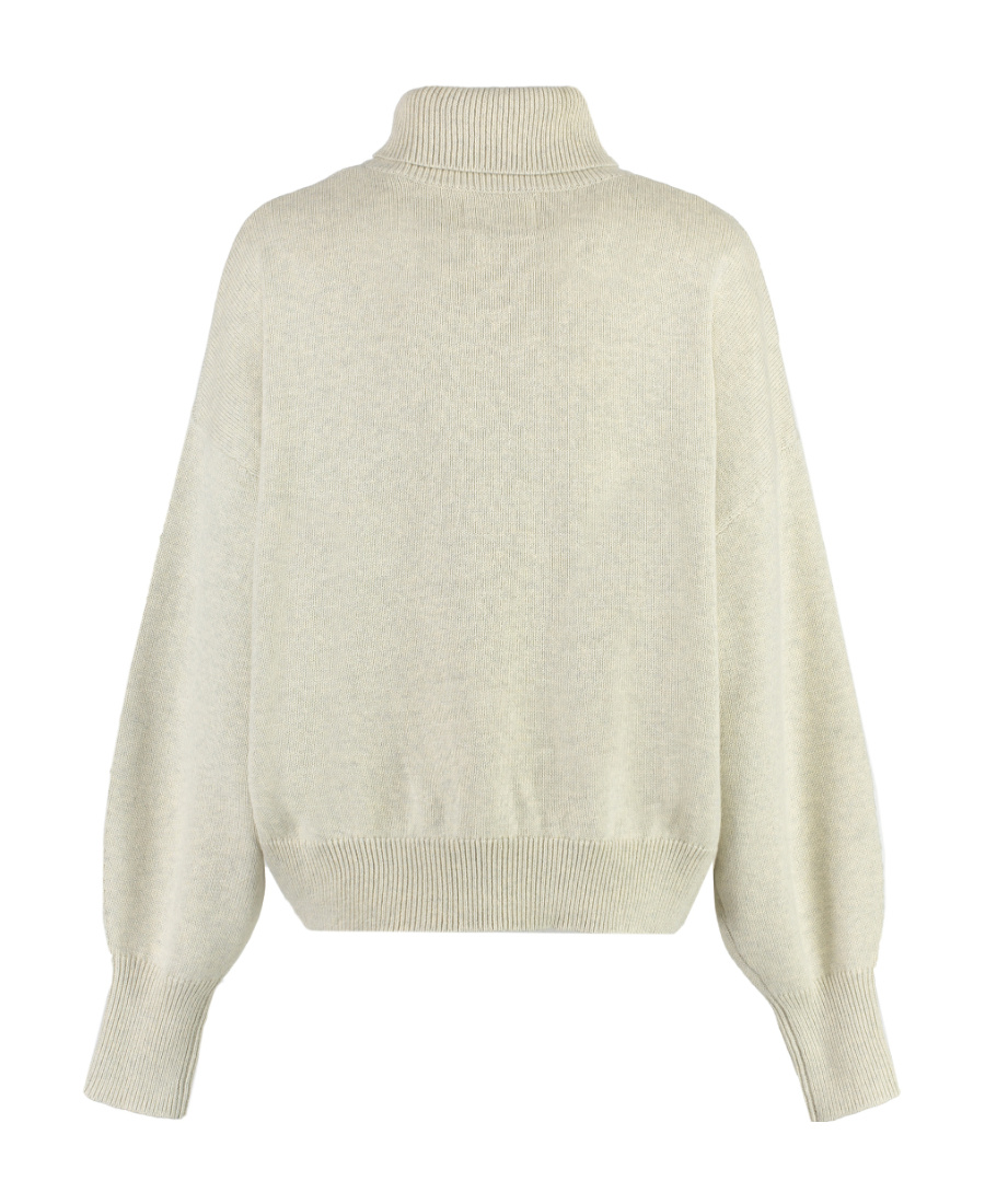 Shop Isabel Marant Étoile Intarsia-logo Roll-neck Jumper In Nude