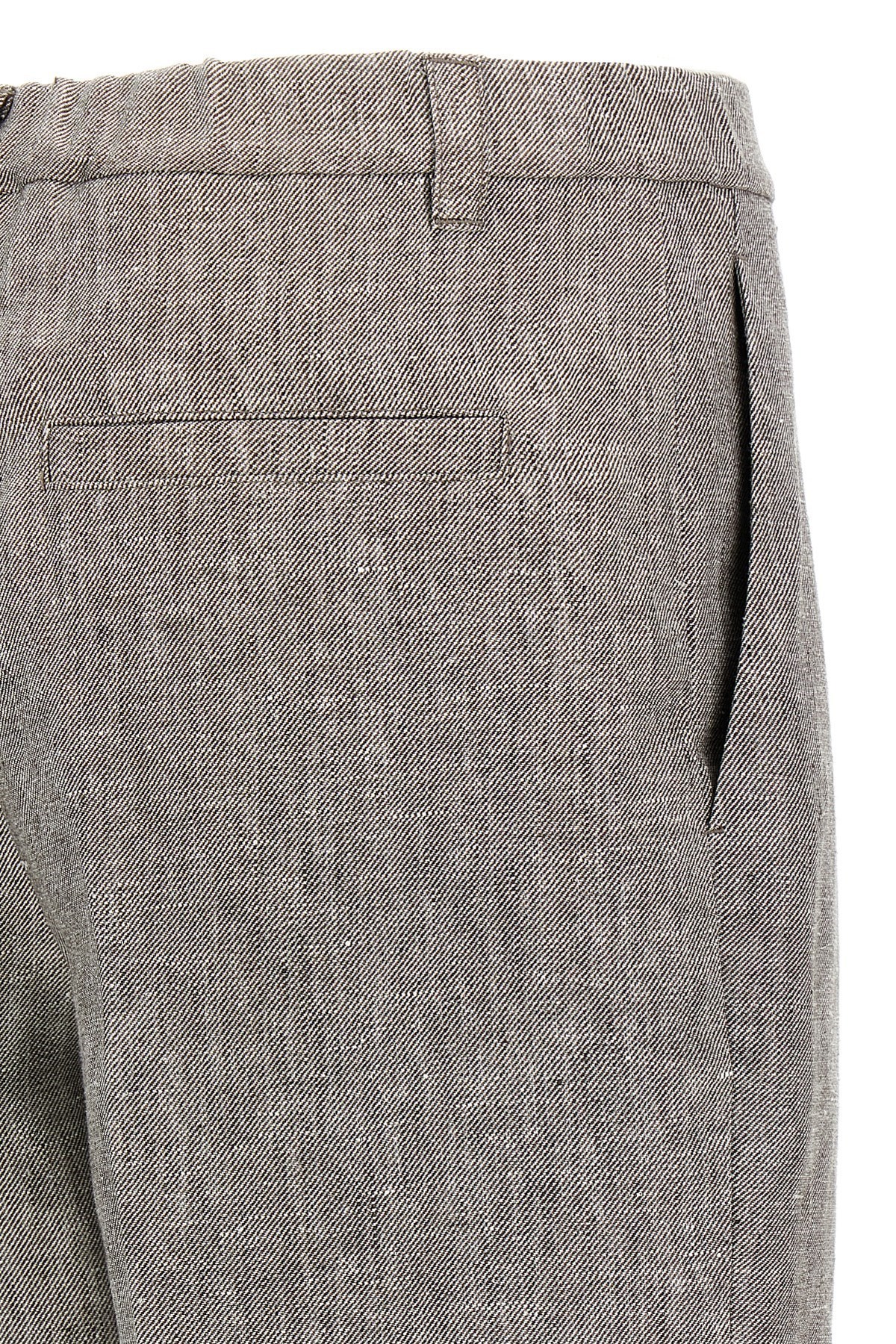 Brunello Cucinelli Pleated Straight Pants In Gray