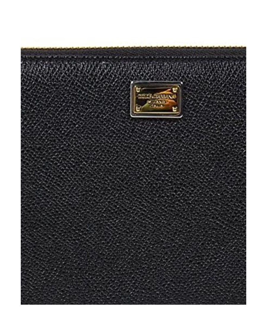 Dolce & Gabbana Logo Details Wallet In Black