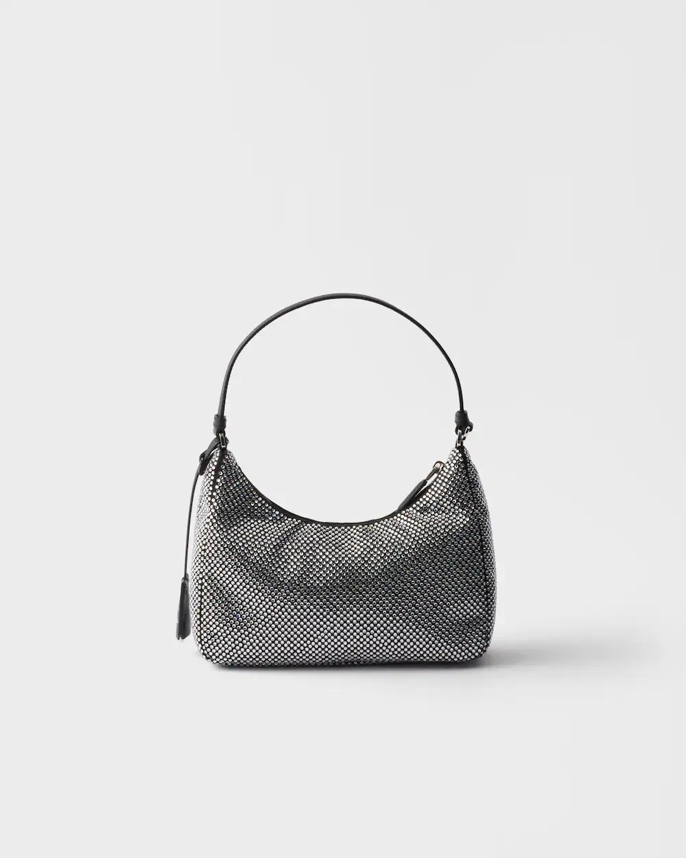 Prada Mini Re-edition 2005 Crystal-embellished Shoulder Bag In Transparent
