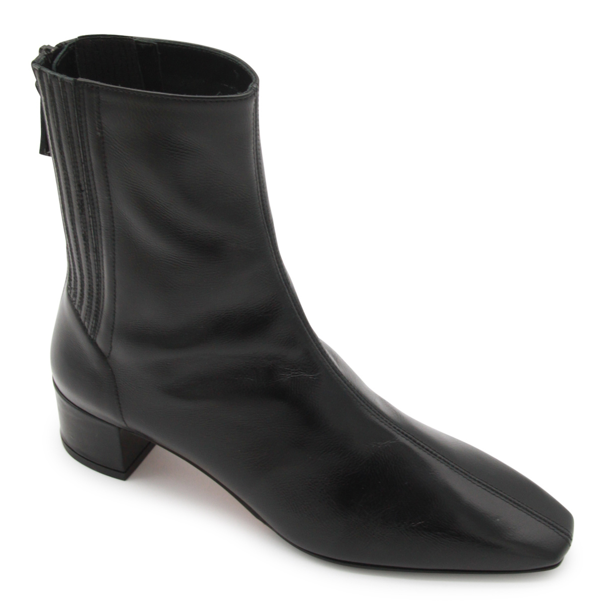 Aquazzura Block Heel Ankle Boots With Pointed Toe In Black