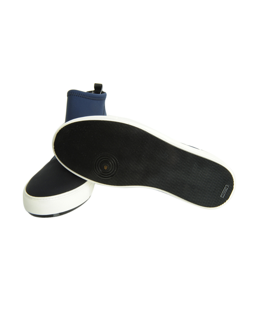 Marni Two-color Stitching And Ankle Boots In Blue