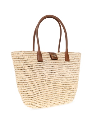 Anine Bing Logo Shoulder Bag In Brown