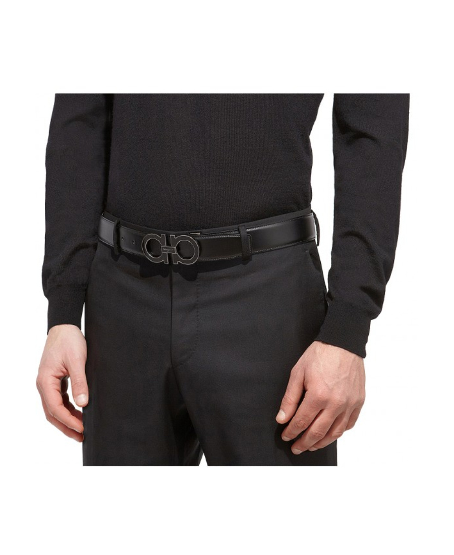 FERRAGAMO DOUBLE GANCINI BUCKLE BELT