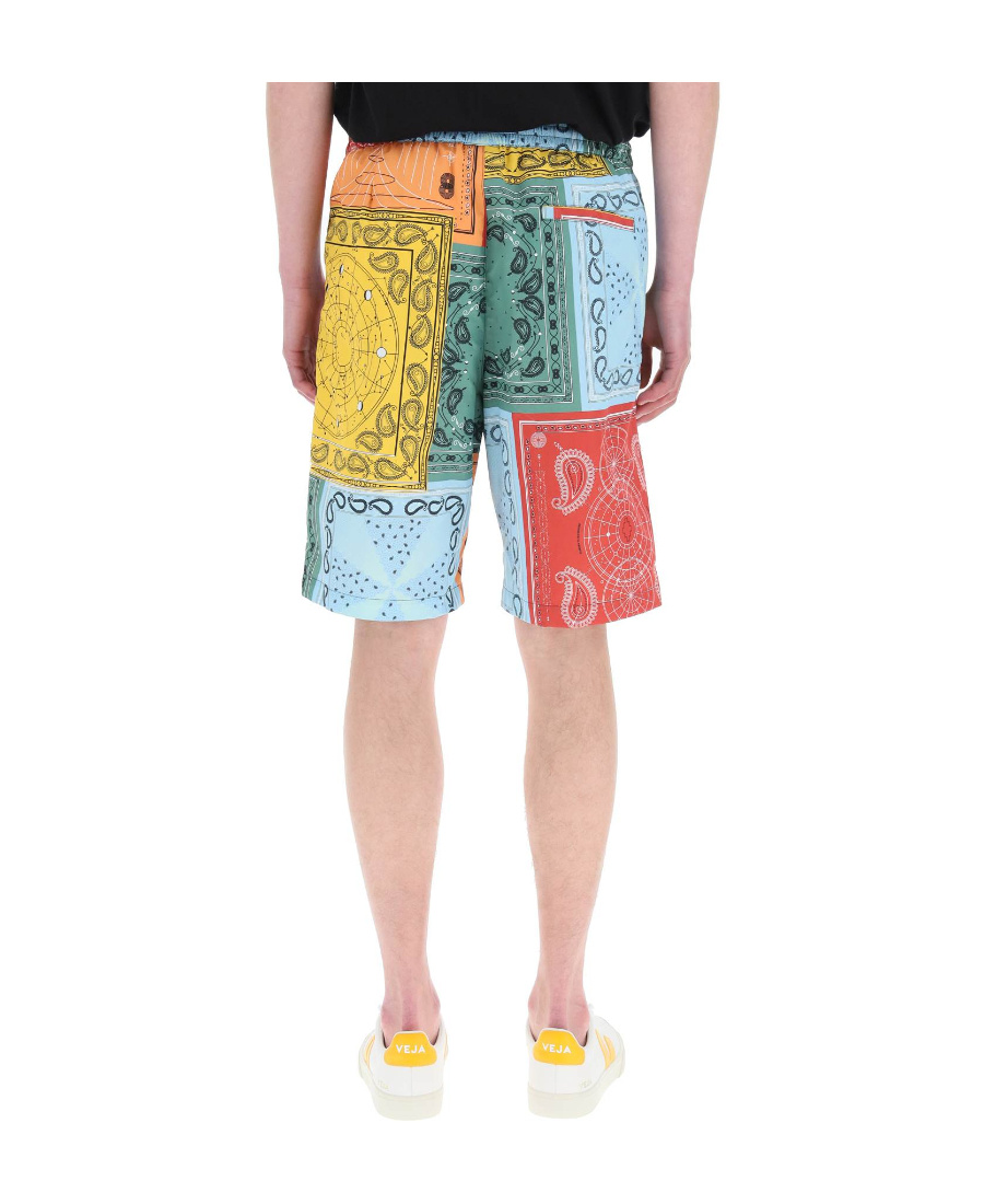 Marcelo Burlon County Of Milan Bandana Patchwork Shorts In Multicolor