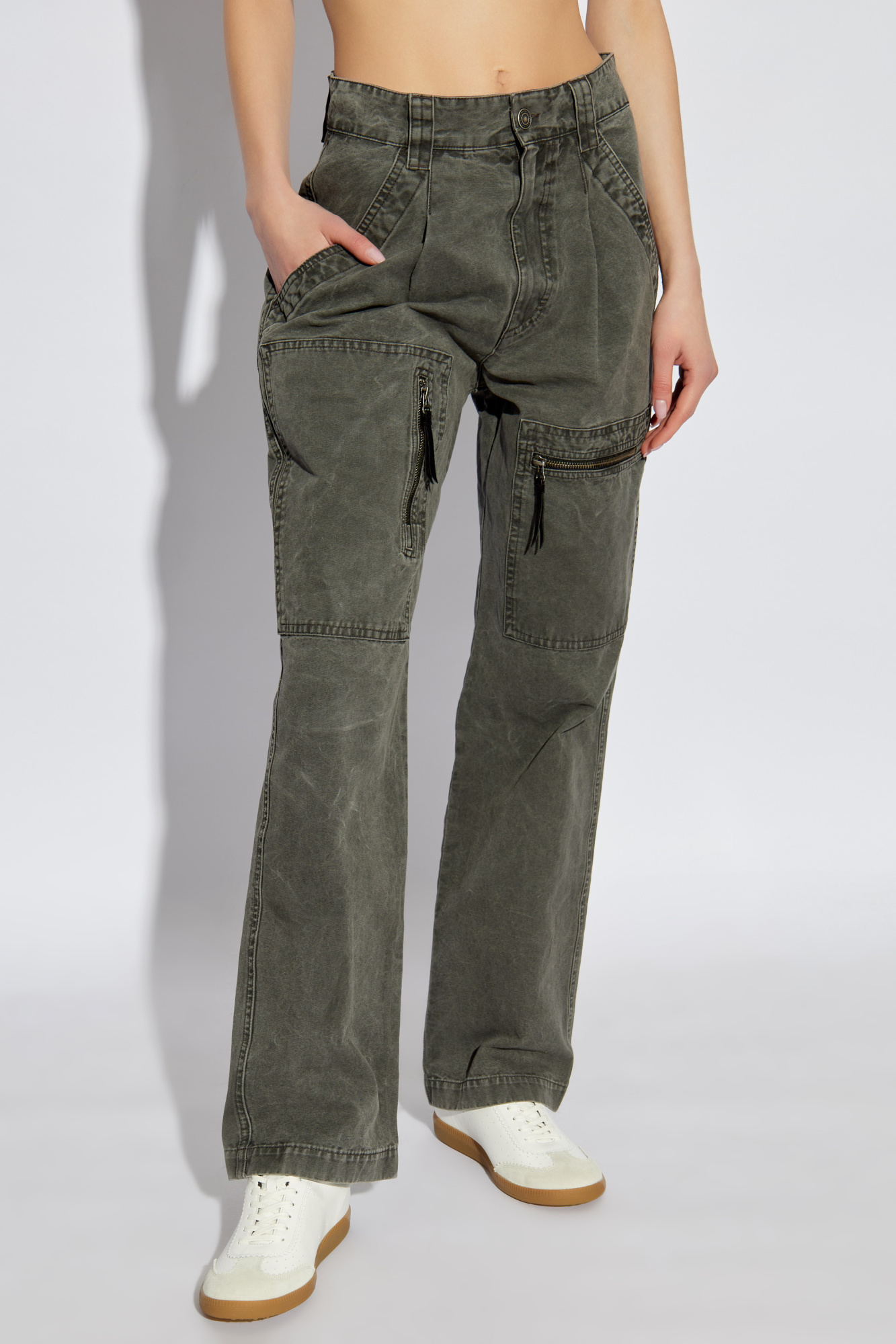 Isabel Marant Étoile Kanna Zip-detailed Trousers In Black