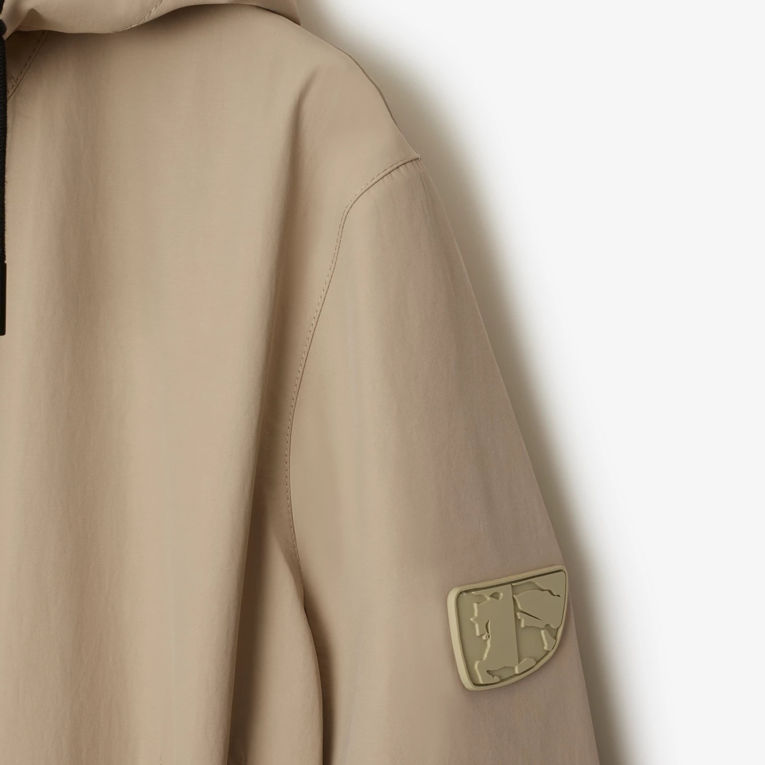 Burberry Hooded Waterproof Coat In Nude
