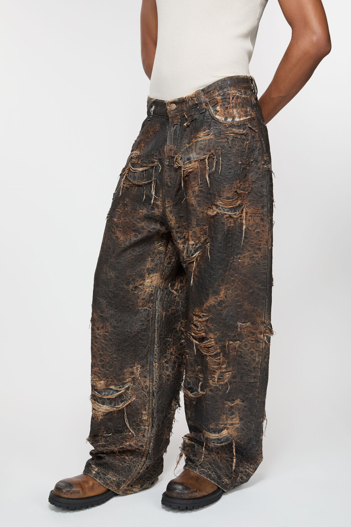 Acne Studios Belt-loop Jeans In Black