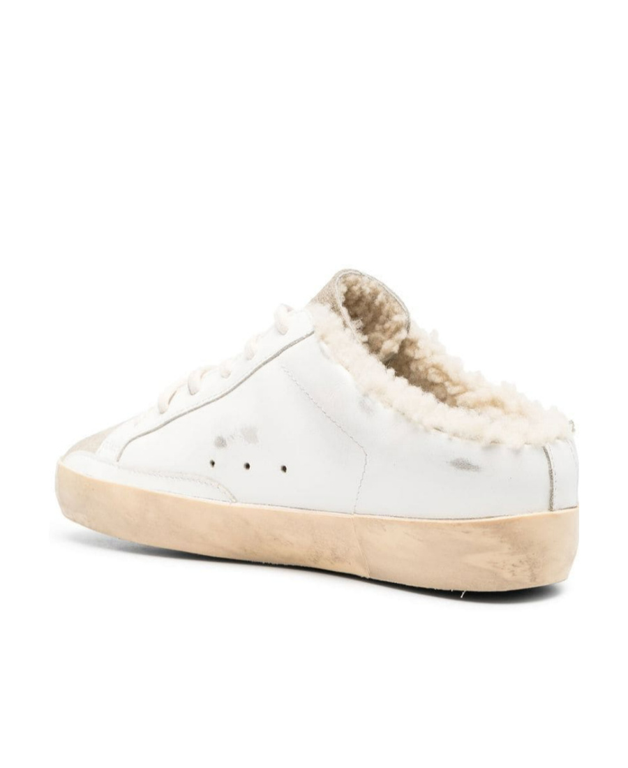 Golden Goose Super-star Sabot Lace-up Sneakers In White