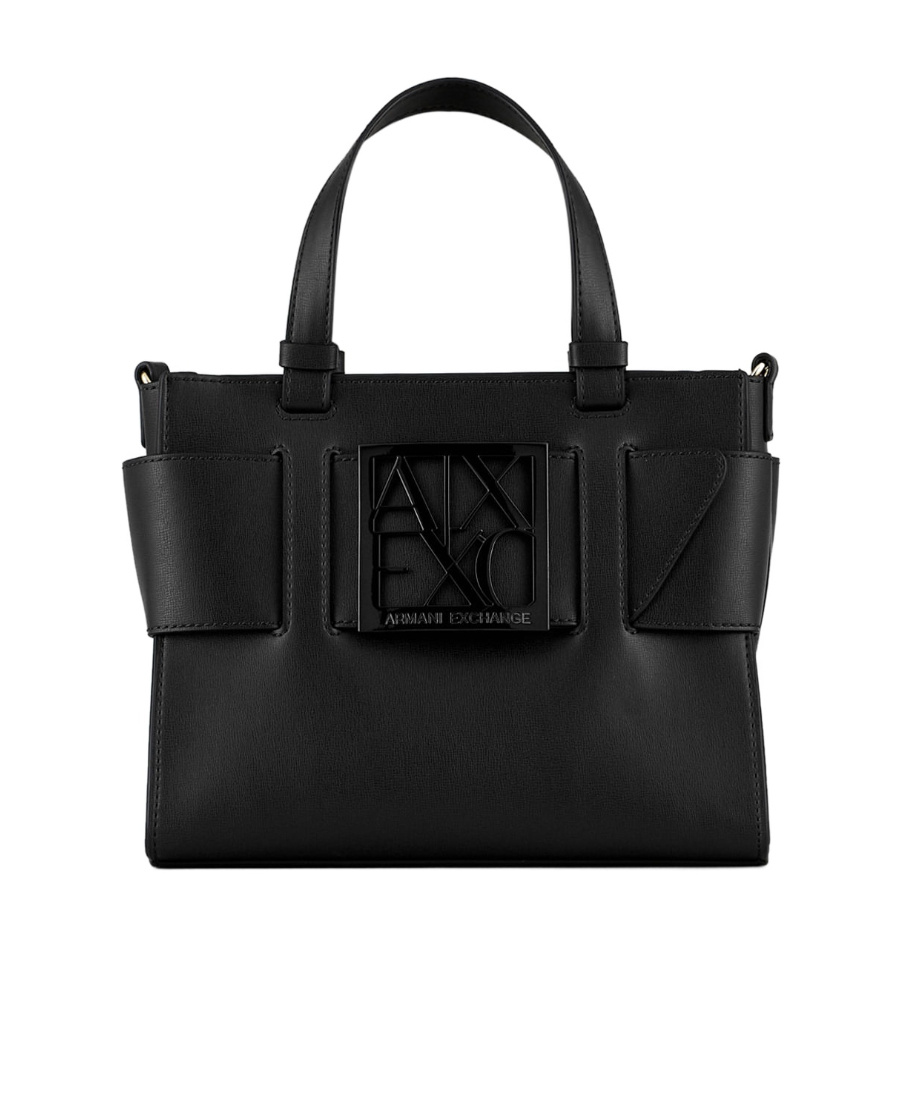 ARMANI EXCHANGE LOGO PLAQUE TOTE BAG 