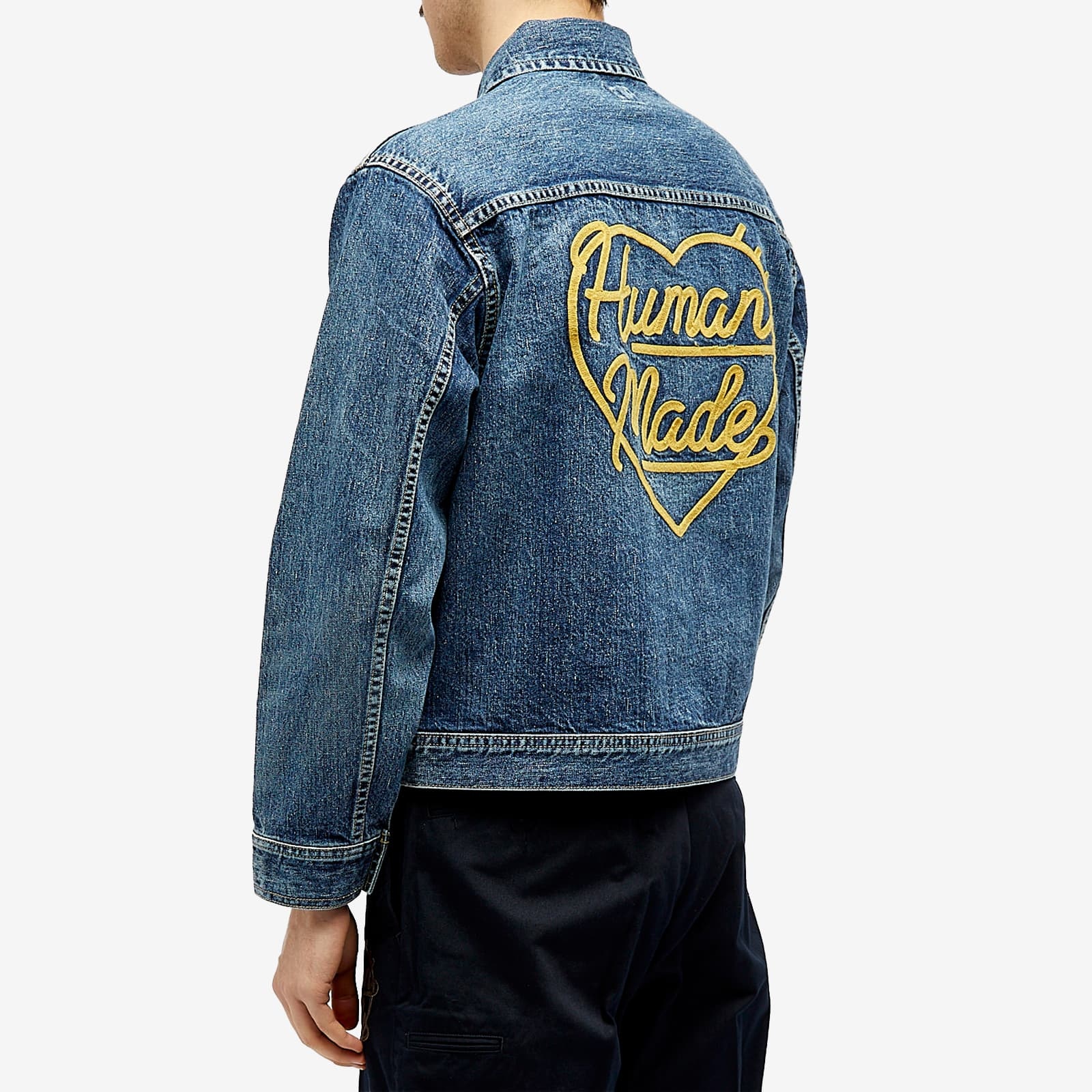 Human Made Long-sleeved Denim Jacket In Blue