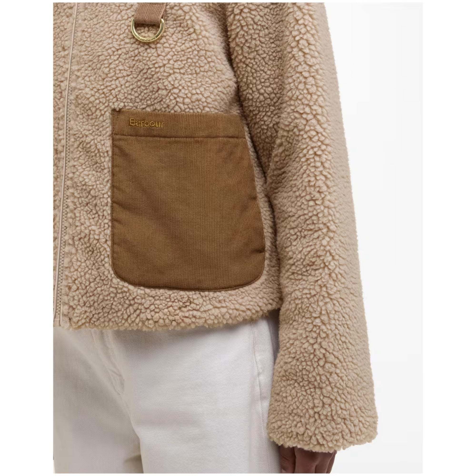 Barbour Corduroy-collar Jacket In Neutral