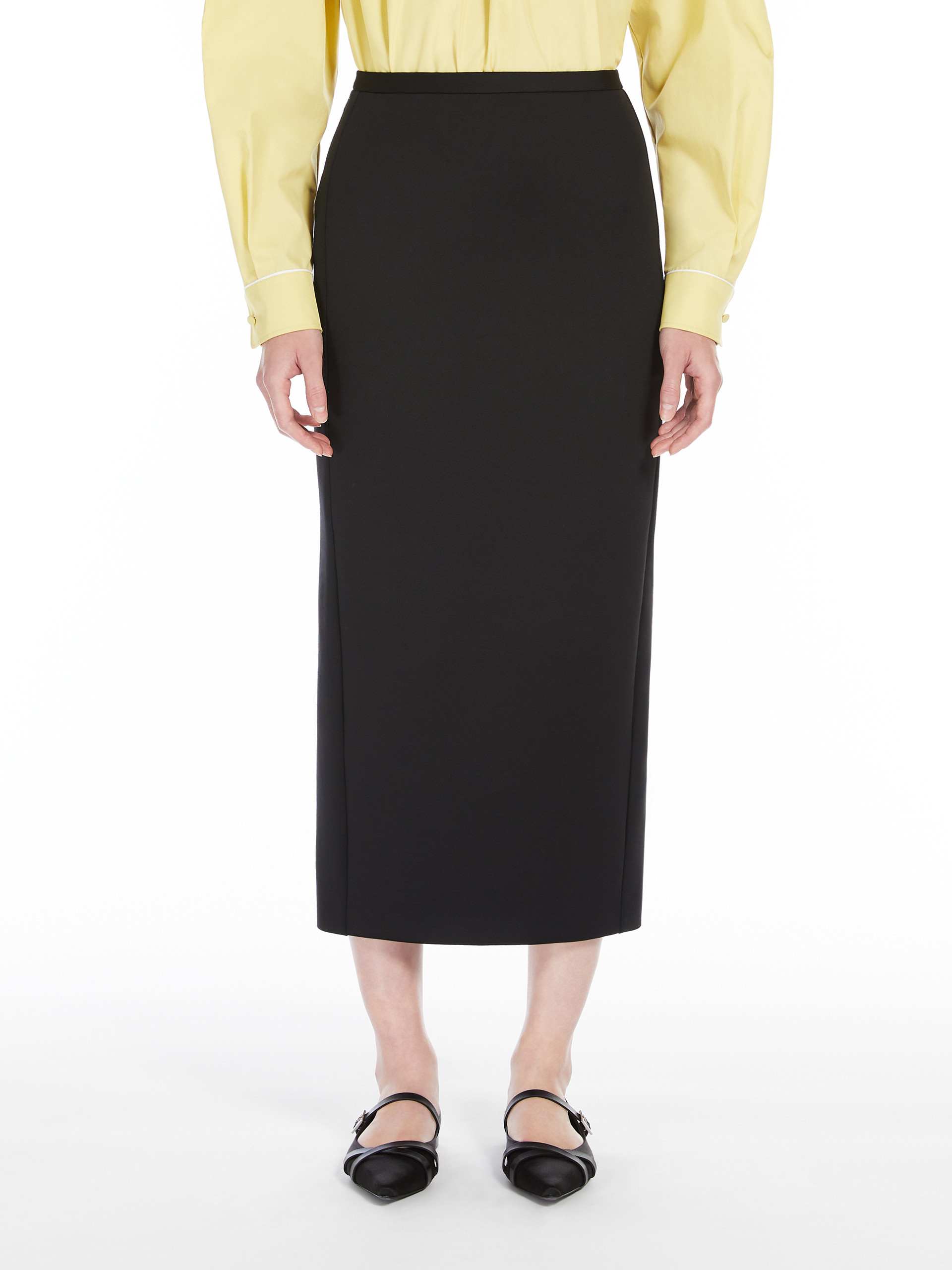 Max Mara Elastic Waist Skirt In Black