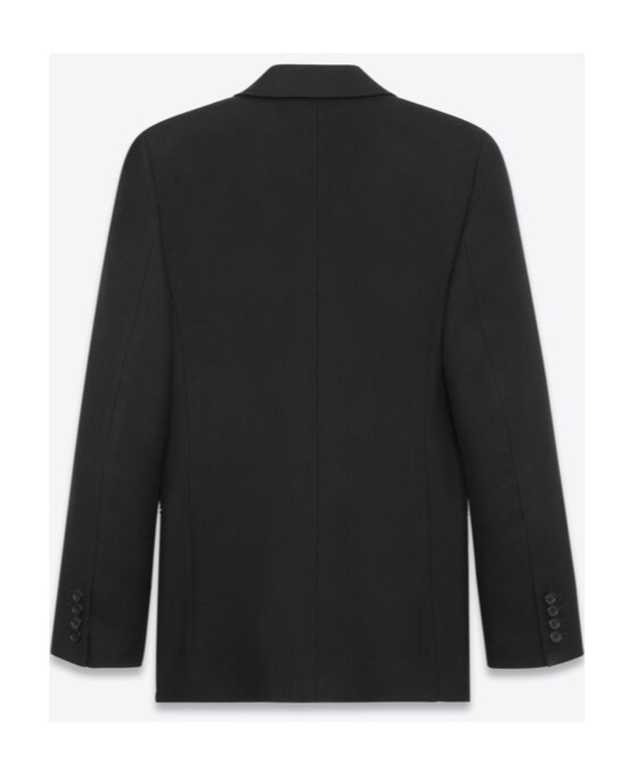 Saint Laurent Single-breasted Virgin-wool Blazer In Black