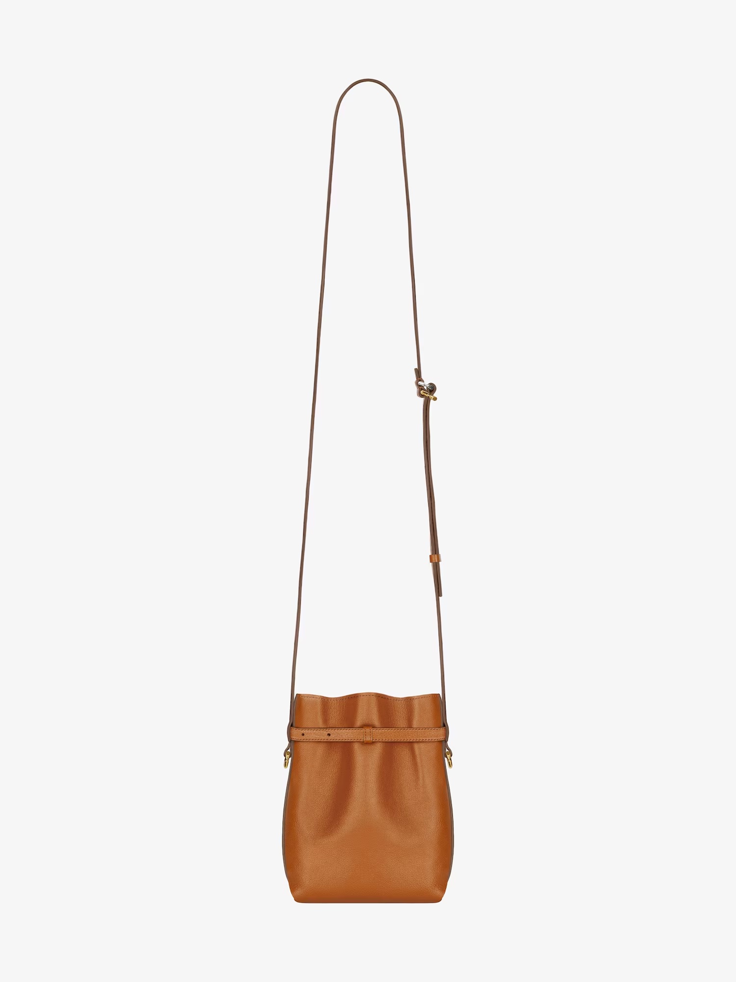 Givenchy Voyou Phone Pouch Bag In Shiny Tumbled Leather In Brown