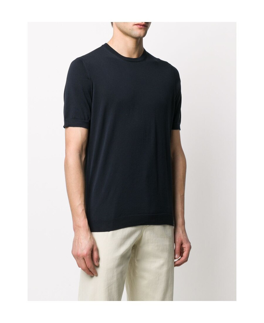 Drumohr Short Sleeves Turtle Neck T-shirt Clothing In Black