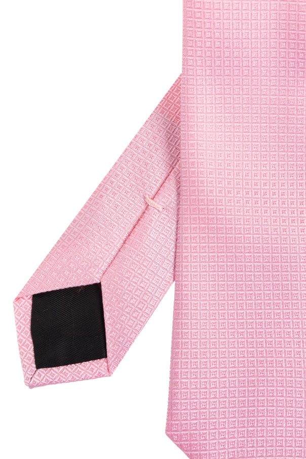 Lanvin Jacquard Pattern Tie In Pink