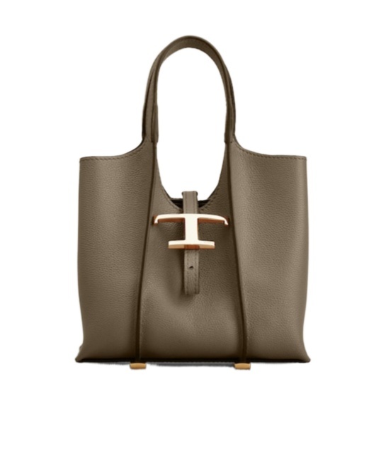 Tod's T Timeless Leather Tote Bag In Brown