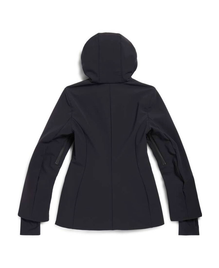 Balenciaga Women 3b Sports Icon Ski Hourglass Parka In Black