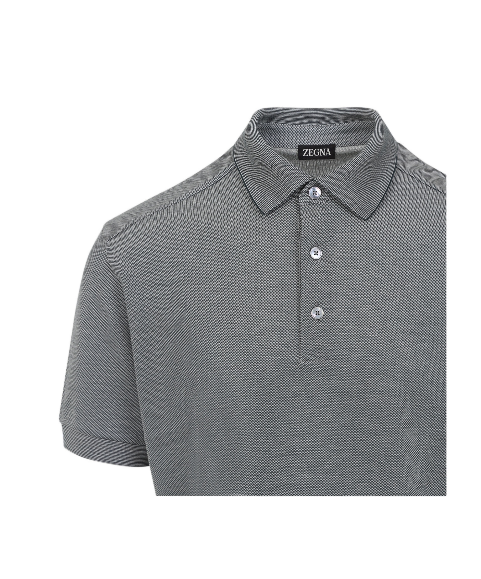Shop Zegna Short-sleeved Polo Shirt In Gray