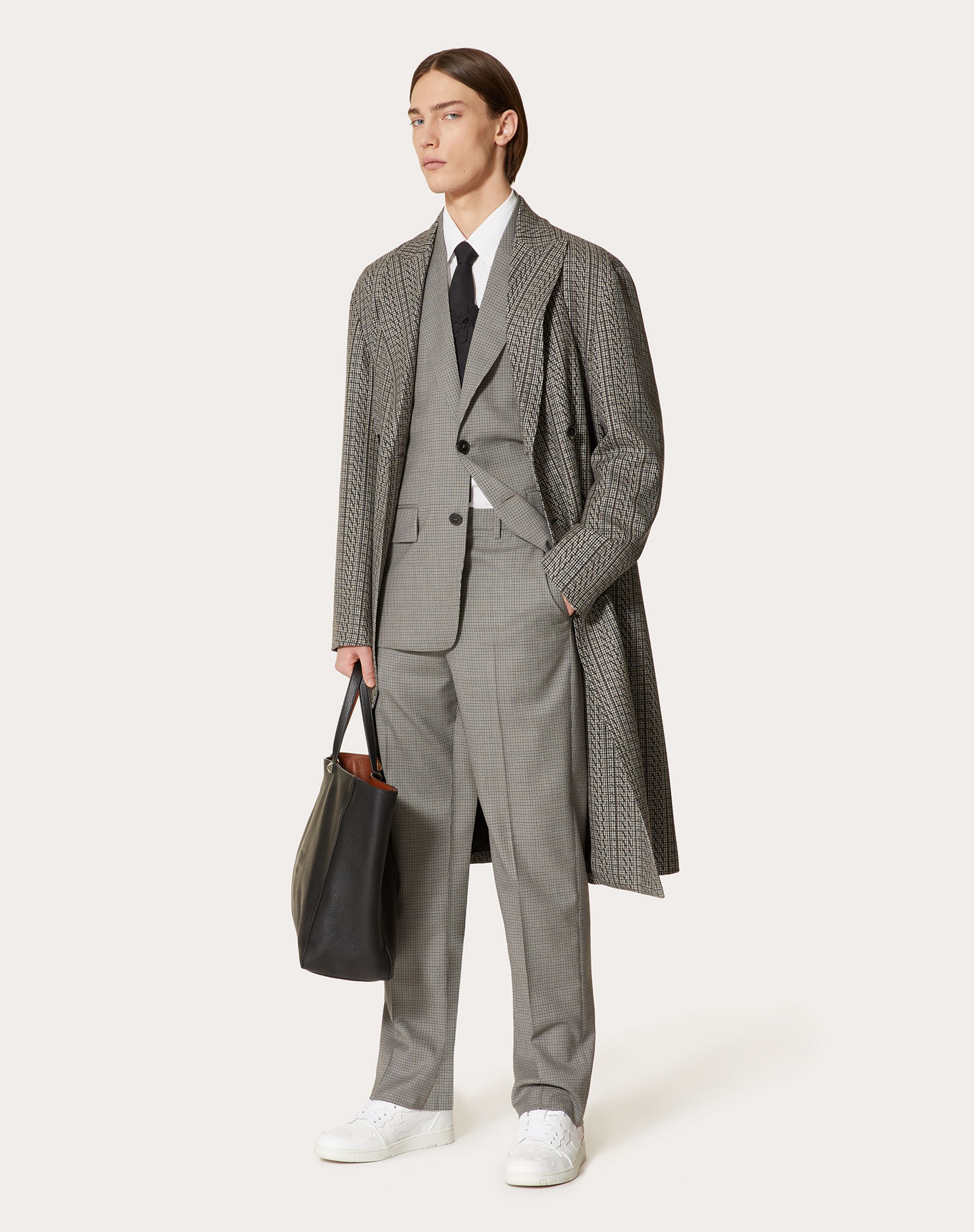 Valentino Peak-lapel Single-breasted Blazer In Gray