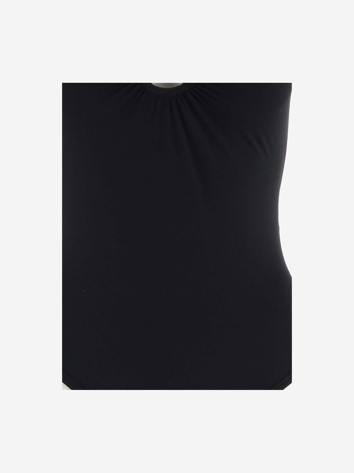 Bottega Veneta Black Knot Ring One-piece Swimsuit In Black
