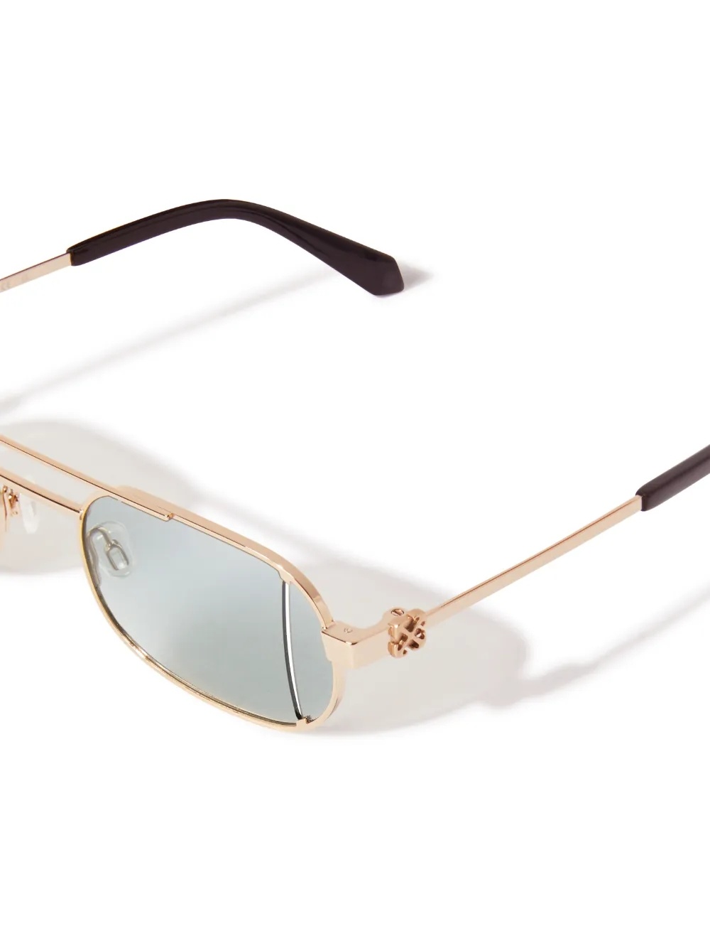 Off-white Lynn Oval Metal Sunglasses In Gray