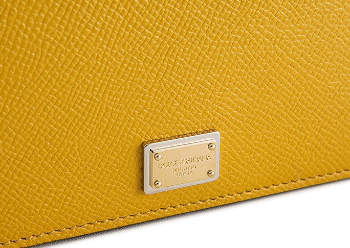 Dolce & Gabbana Logo Details Satchel In Yellow