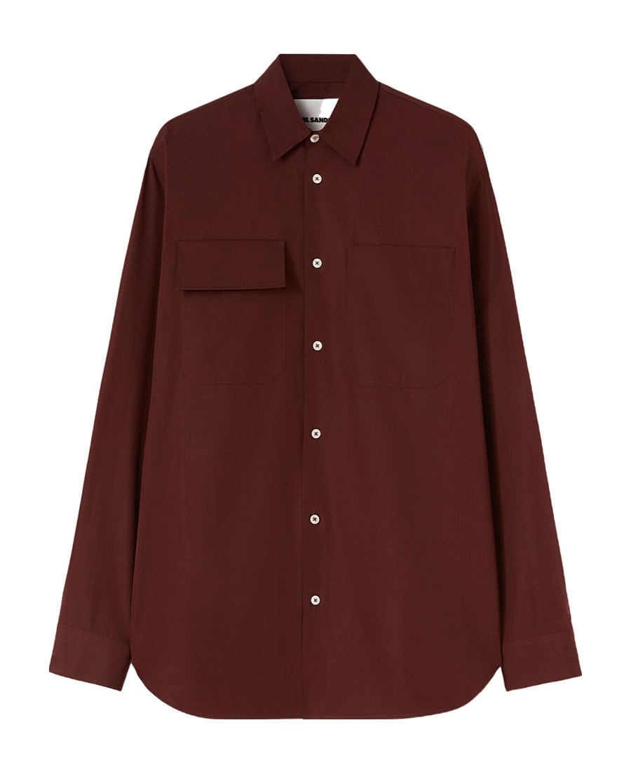 Jil Sander Longsleeve Button-up Shirt In Brown