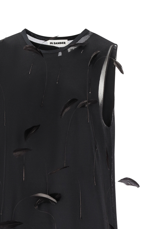 Jil Sander Sleeveless Maxi Dress In Black