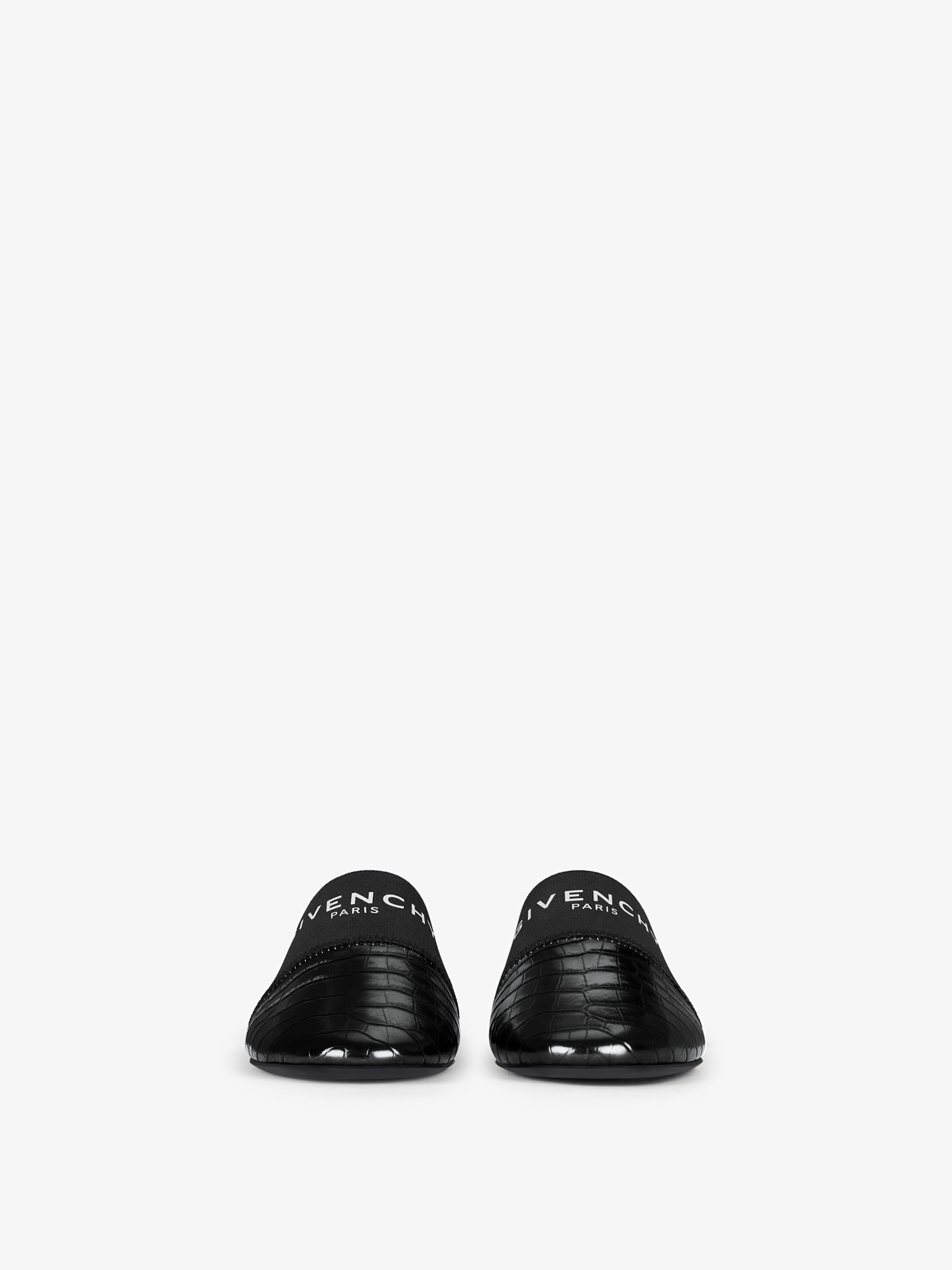 Givenchy Bedford Logo-print Leather Slippers In Black