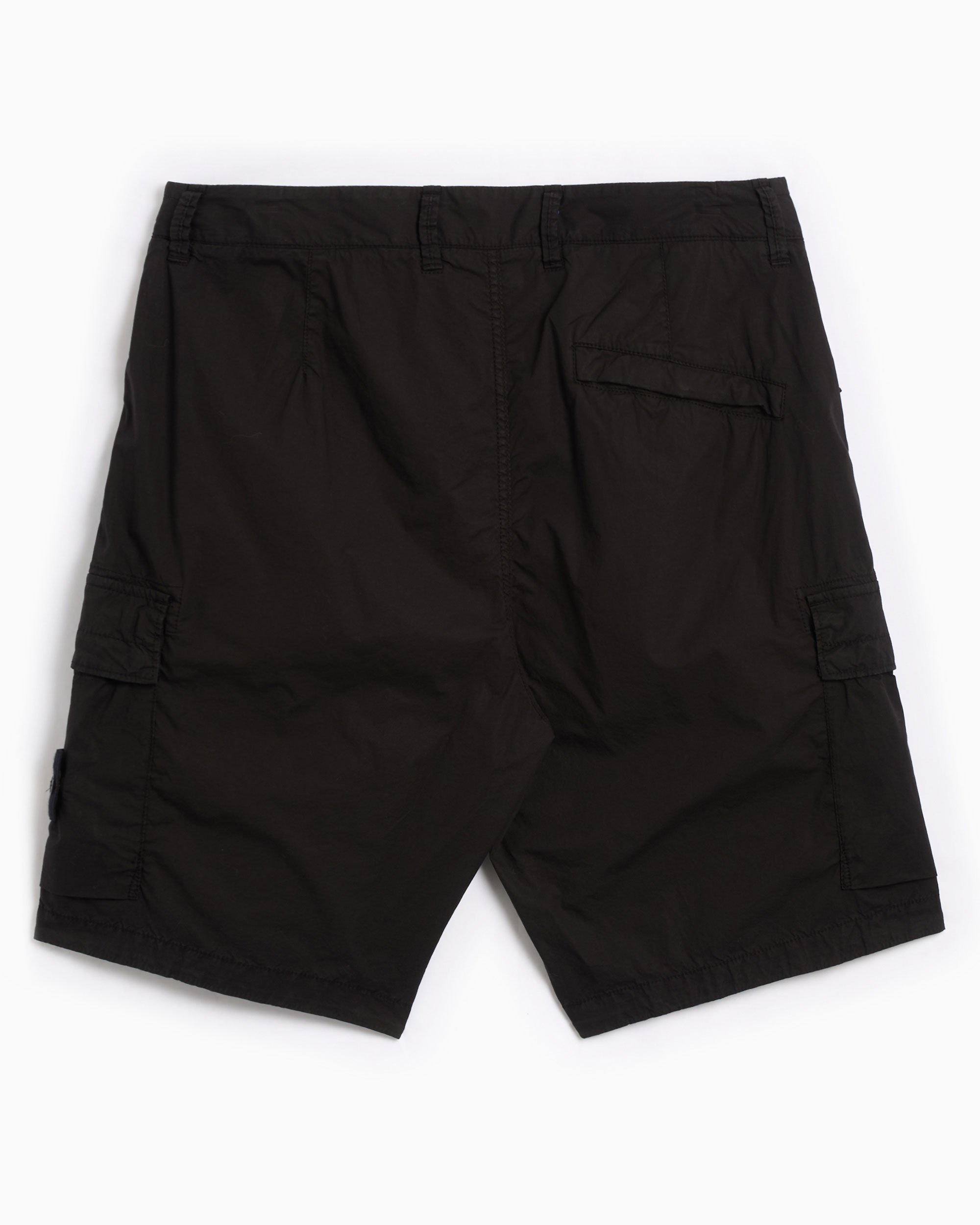 Stone Island Classic Logo Detail Bermuda Shorts In Black