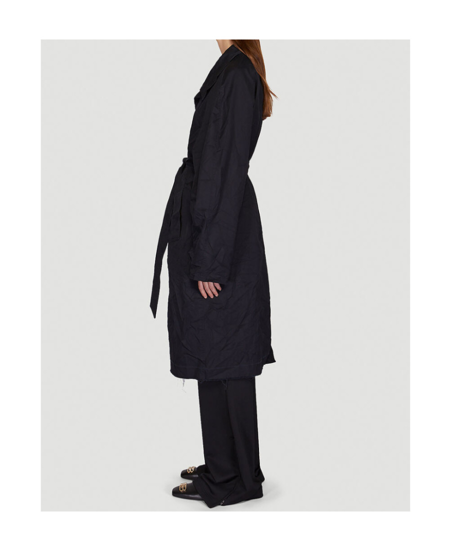 Balenciaga Unifit Trench Coat In Black