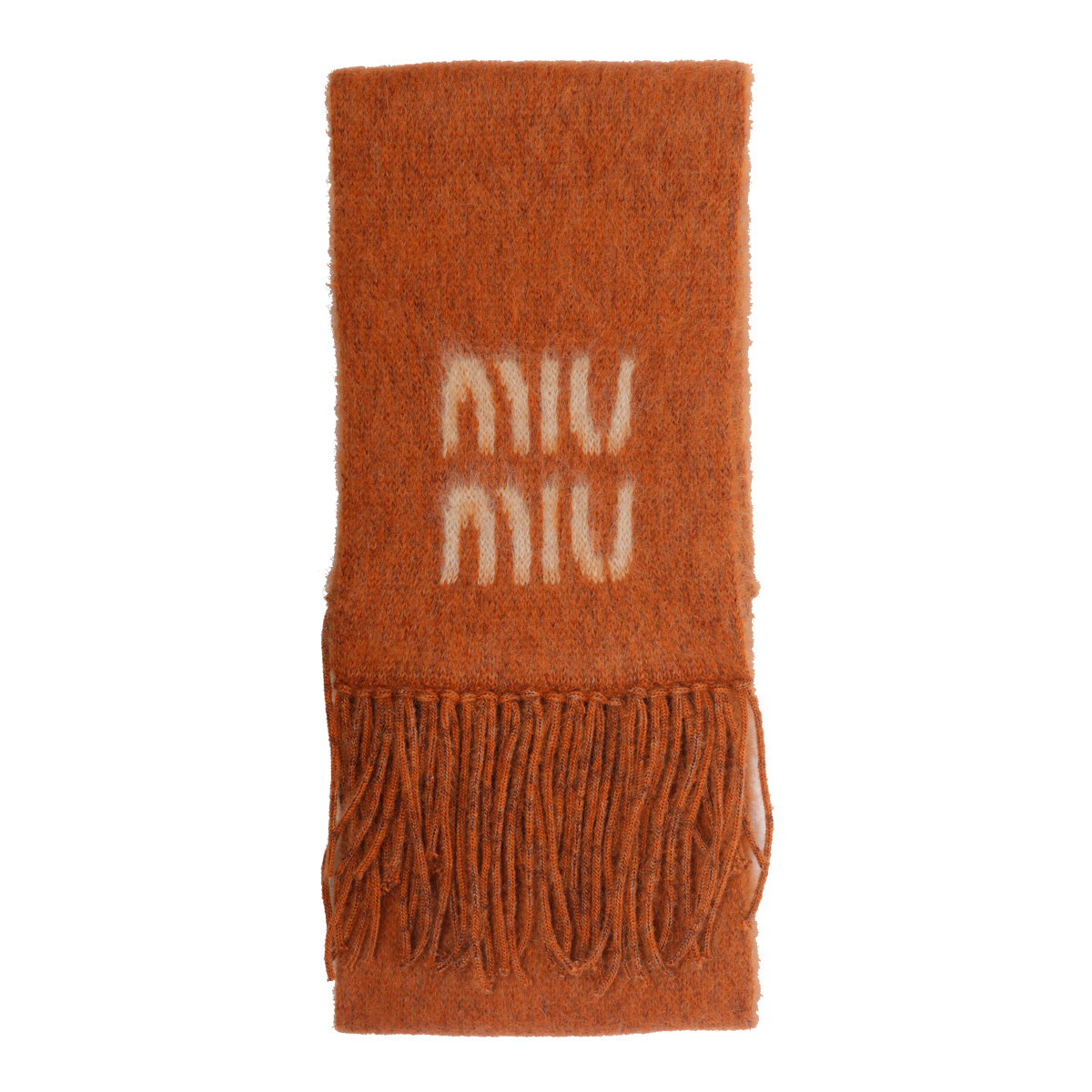 Miu Miu Rectangular Scarf In Brown