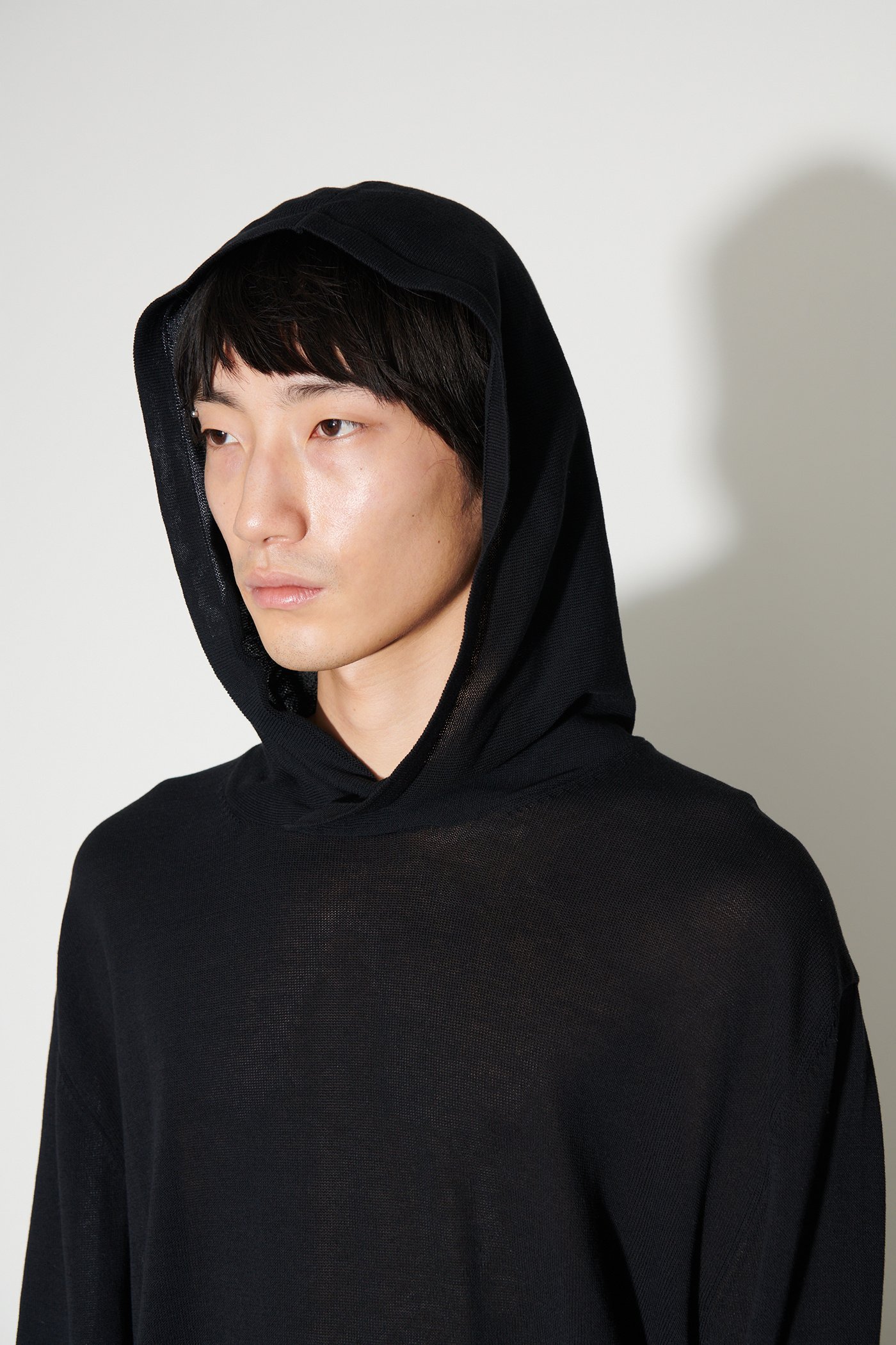 Our Legacy Long-sleeve Knitted Hoodie In Black
