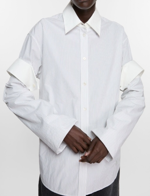 Acne Studios Button-up Layered Shirt In White