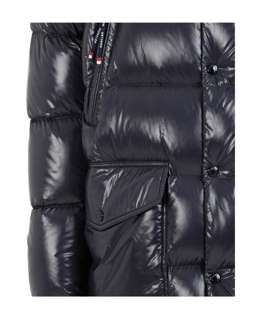 Moncler Chiablese Hooded Down Jacket In Midnight Blue