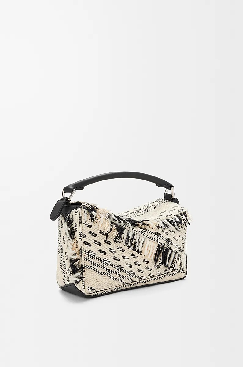 Loewe Small Woven Puzzle Shoulder Bag In Multi